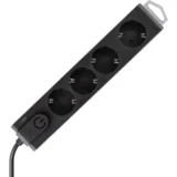 Produžni kabl sa zaštitom, 4 utičnica, 1.0 mm², 1.5 met – NVT 4K/BK
