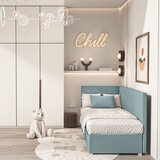 Ghado Modra kotna otroška postelja s prostorom za shranjevanje z ležiščem 90x200 cm Flexi - | Shoptok.si