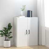 Viseći ormarić bijeli 69,5 x 34 x 90 cm od konstruiranog drva | shoptok.hr