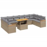 The Living Store Vrtna sedežna garnitura 11-delna z blazinami bež poli ratan - Vrtna Sedežna Garniture, (21460975) | Shoptok.si