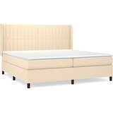  s oprugama i madracem krem 200 x 200 cm od tkanine | shoptok.hr