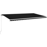 Tenda na ručno uvlačenje s LED svjetlima 600x350 cm antracit | shoptok.hr