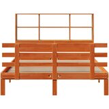vidaXL Krevet s regalom za knjige bez madraca 120 x 200 cm od borovine | shoptok.hr