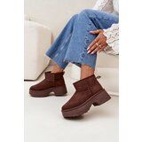 Boto Women's Low Slip-On Insulated Snow Boots Brown Mavelle | Shoptok.si