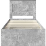  Okvir za krevet s uzglavljem Betonska siva 90 x 190 cm | shoptok.hr