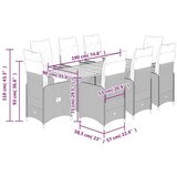 vidaXL 9-dijelni vrtni bistro set od poliratana s jastucima crni | shoptok.hr