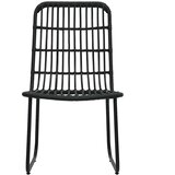  Vrtna garnitura - 7-dijelni vrtni blagovaonski set od poliratana i stakla - Crna Dužina stola 150 cm 6 | shoptok.hr