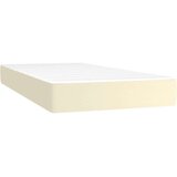  Boxspring - Krevet s oprugama i madracem krem 90 x 200 cm od umjetne kože - Krema 90 x 200 cm gumbi | shoptok.hr