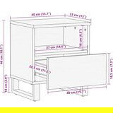  Nočna omarica 2 kosa črna 40x33x46 cm trden mangov les, (21780153) | Shoptok.si