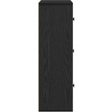 vidaXL Knjižna omara črna hrast 60x24x76,5 cm inženirski les | Shoptok.si