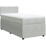 Box spring krevet s madracem svjetlosivi 80 x 200 cm baršunasti | shoptok.hr