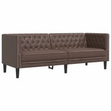  Chesterfield garnitura od 3 dijela, smeđa, umjetna koža | shoptok.hr