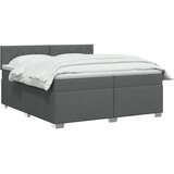  Boxspring krevet s madracem Tamnosiva 200 x 200 cm Tkanina | shoptok.hr