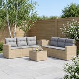  Set sofe 8 kom. Bež i svijetlo siva Poli Rattan i čelik | shoptok.hr