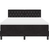 vidaXL Krevet s uzglavljem i madracem Crni 140x190 cm Baršun | shoptok.hr