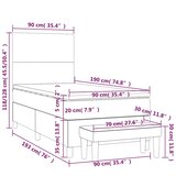  Box spring krevet s madracem crni 90x190 cm od tkanine | shoptok.hr