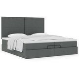  Otomanski okvir kreveta s madracima tamnosivi 200x200cm tkanine | shoptok.hr