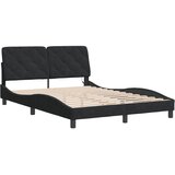  Okvir kreveta s LED-om bez madraca crni 140 x 190 cm baršunasti | shoptok.hr