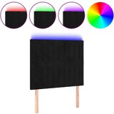  LED uzglavlje crno 90x5x118/128 cm baršunasto | shoptok.hr