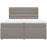  Krevet s oprugama i madracem smeđesivi 200x200 cm od tkanine | shoptok.hr