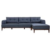 Atelier Del Sofa ugaona garnitura Vina Corner Dark BlueWalnut