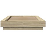  Okvir za krevet s LED svjetlima boja hrasta 100 x 200 cm drveni | shoptok.hr