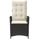  3-dijelni bistro set s jastucima crni od poliratana | shoptok.hr
