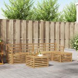  Set vanjskih sofa 6 kom. Bijela Čvrsto drvo akacije | shoptok.hr