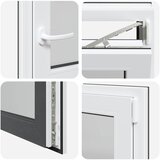  Prozor za podrum RISOR 50 x 50 cm PVC i staklo Antracit | shoptok.hr