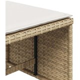  Vrtni stolčki z blazinami 4 kosi bež 40x40x35 cm poli ratan | Shoptok.si