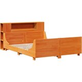 vidaXL Posteljni okvir brez vzmetnice voščeno rjav 120x200 cm borovina | Shoptok.si