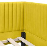  Kutni okvir kreveta s uzglavljem Žuta 80 x 200 cm Baršun | shoptok.hr