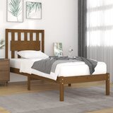Furnova Posteljni okvir medeno rjav iz trdne borovine 100x200 cm, (21943095) | Shoptok.si