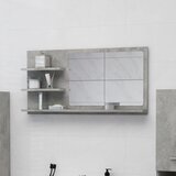 vidaXL Kopalniško ogledalo betonsko sivo 90x10,5x45 cm iverna plošča, (20580142) | Shoptok.si