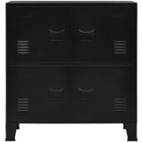  Industrijski sanduk za pohranu crni 75 x 40 x 80 cm čelični | shoptok.hr