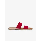 Tamaris Red Suede Slippers - Ladies