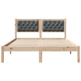  Konstrukcija postelje z vzglavjem Temno siva 150 x 200 cm blago, (5000084435) | Shoptok.si