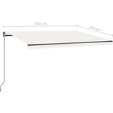  Ročno zložljiva tenda z LED lučkami 450x350 cm krem, (21157664) | Shoptok.si