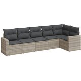  6-dijelni set vrtnih sofa od poliratana s jastucima svjetlosivi | shoptok.hr