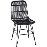  Stolica za blagovanje 2 pcs Crna 41 x 55 x 85 cm Ratan i Čelik | shoptok.hr