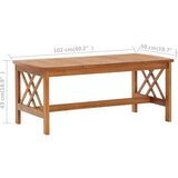  Stolić za kavu 102 x 50 x 43 cm od masivnog bagremovog drva | shoptok.hr