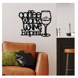 Opviq zidna dekoracija Coffee Repeat, 50x40 cm, 1.5 mm, Crna | Eponuda.com