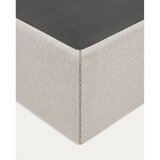 Kave Home Bež oblazinjena zakonska postelja s prostorom za shranjevanje 140x190 cm Matters – | Shoptok.si