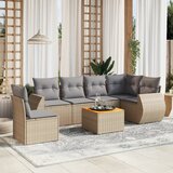 vidaXL 7-dijelni set vrtnih sofa od poliratana s jastucima bež | shoptok.hr
