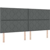 vidaXL Kutna opružna postelja s madracem Tamno siva 200x200 cm Tkanina | shoptok.hr