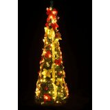 vidaXL Umetna novoletna jelka pop-up 100 LED diod zelena 150 cm | Shoptok.si