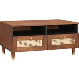 vidaXL Stolići za kavu Smeđa 80 x 54 x 40 cm Trska i čvrsto drvo manga | shoptok.hr
