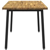  120 x 80 x 75 cm Čvrsto drvo akacije Bijela i crna Pravokutni - Bijela i crna 120 x 80 x 75 cm Četvrtasto | shoptok.hr