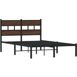 vidaXL Okvir kreveta bez madraca s uzglavljem boja hrasta 120x200 cm | shoptok.hr