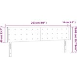  Uzglavlje s ušima krem 203x16x78/88 cm od tkanine | shoptok.hr